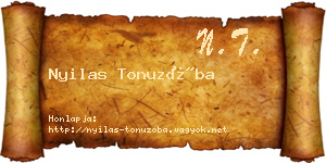 Nyilas Tonuzóba névjegykártya